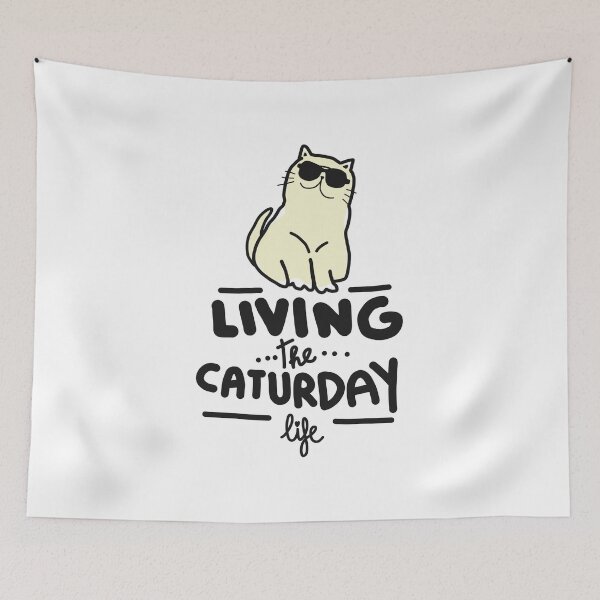 Item preview, Caturday cats cats life love cats cat person designed and sold by Tropical Blood.