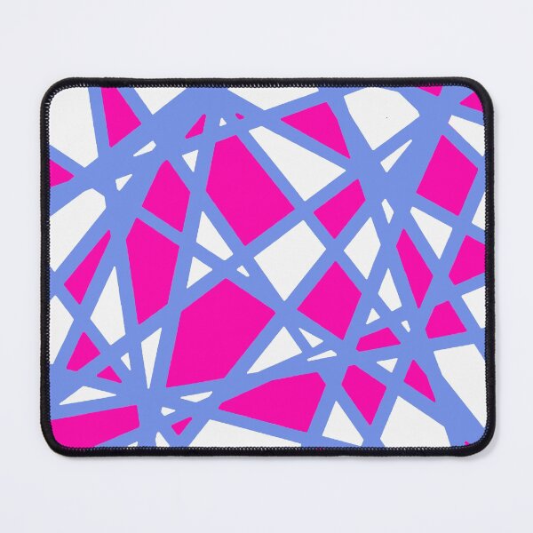 Item preview, Irregular White Shapes With Pink Accents Abstract Art designed and sold by taiche.