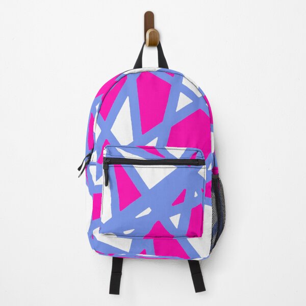 Item preview, Irregular White Shapes With Pink Accents Abstract Art designed and sold by taiche.