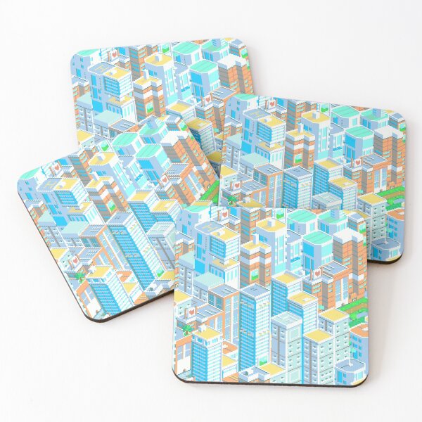 Item preview, Pixel City Block designed and sold by BinaryMoon.