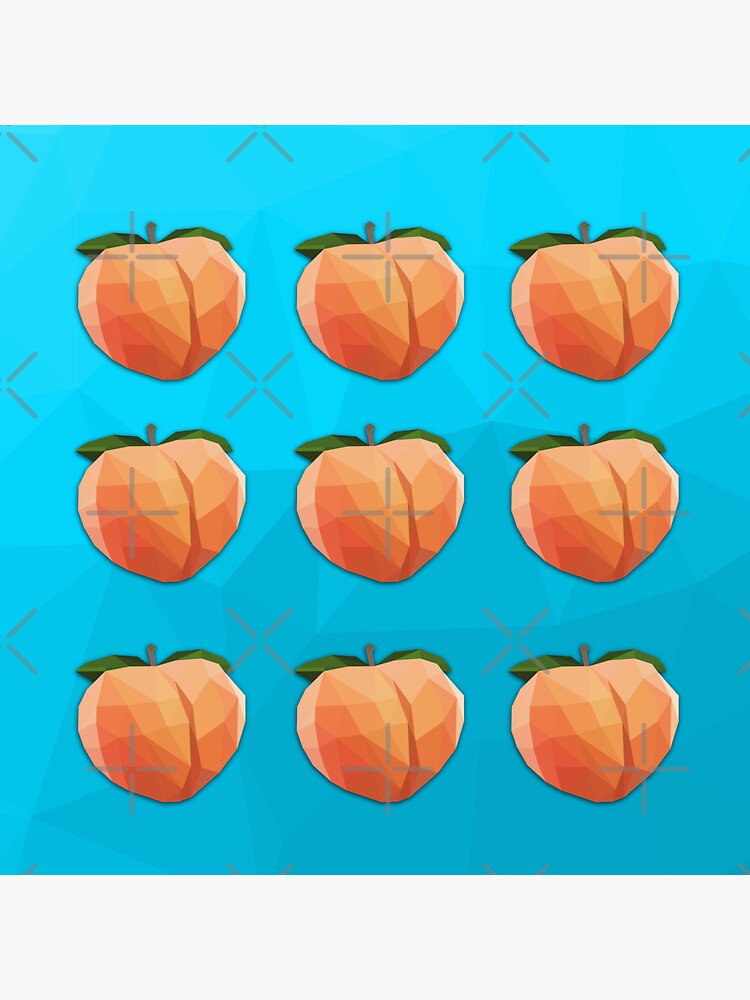 "Peach Emoji (Multi)" Sticker by RexusArt Redbubble