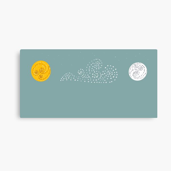 Children's Sun and Moon Design Canvas Print