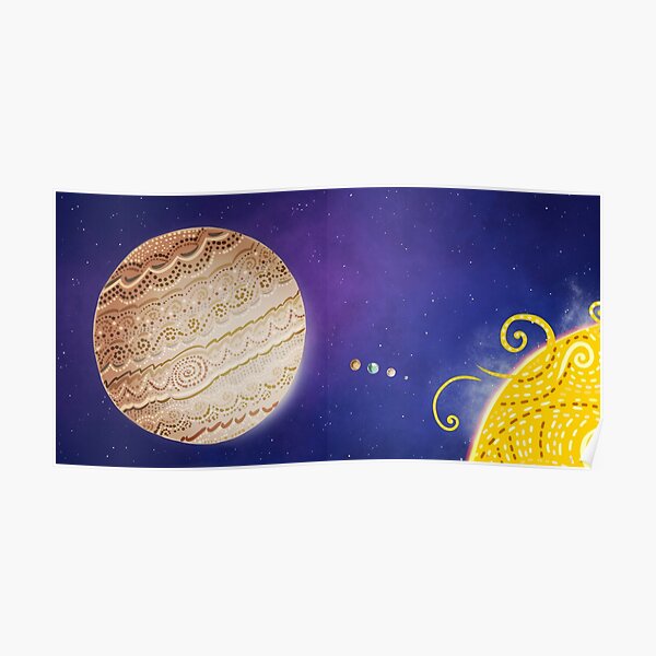 Jupiter Children's Picture Book Space Design Poster