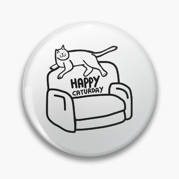 Item preview, Happy caturday funny cats cat lover sofa designed and sold by Tropical Blood.