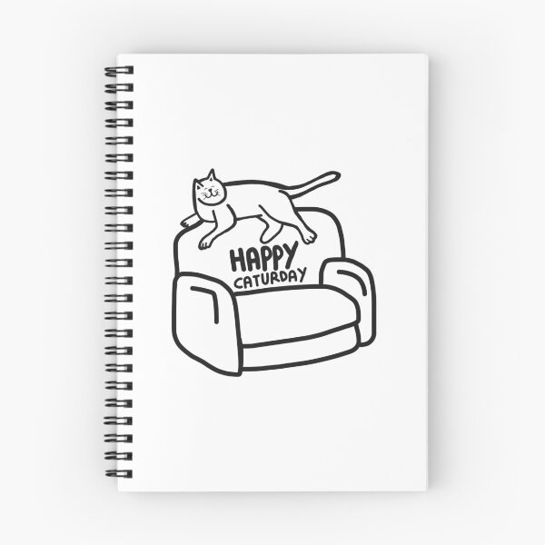 Item preview, Happy caturday funny cats cat lover sofa designed and sold by Tropical Blood.