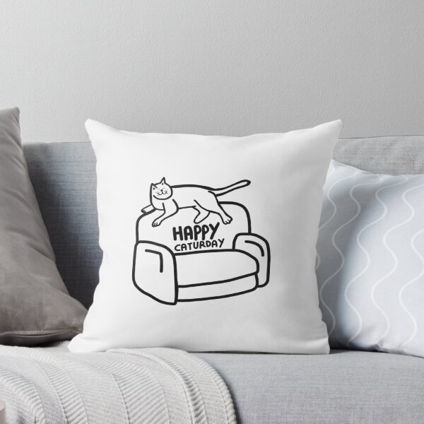Artikelvorschau, Happy caturday funny cats cat lover sofa entworfen und verkauft von Tropical Blood.