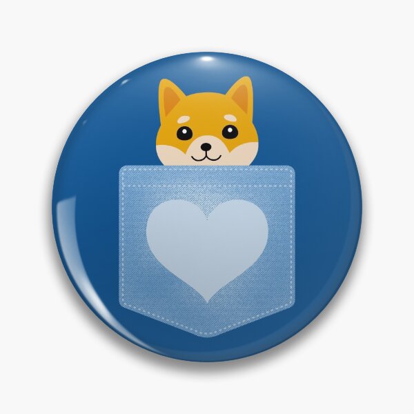 Item preview, Shiba Inu Japanese Dog in Shirt Pocket designed and sold by Meek-Anime.
