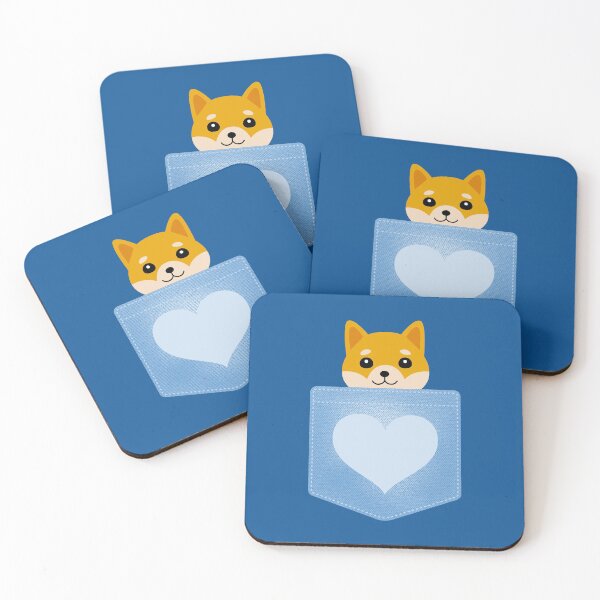 Item preview, Shiba Inu Japanese Dog in Shirt Pocket designed and sold by Meek-Anime.