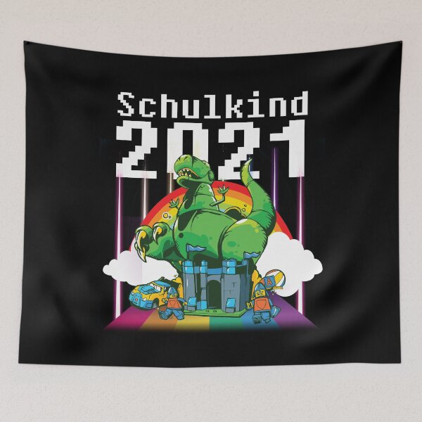 Item preview, School kid 2021 dinosaur with rainbow design designed and sold by primetee.