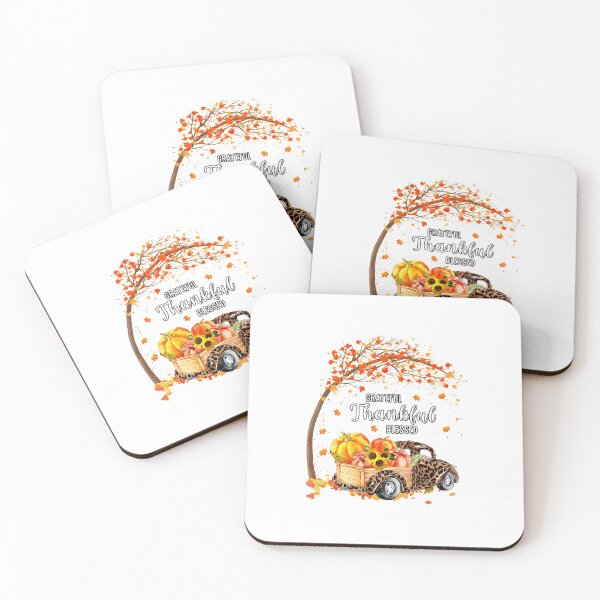 Item preview, Grateful Thankful Blessed Pumpkins Truck Autumn Thanksgiving designed and sold by FelicianFurlong.