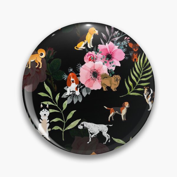 Artikelvorschau, Welpen, Hunde, Muster, Blumen, Kunst für Hundeliebhaber entworfen und verkauft von MariaMarinova.