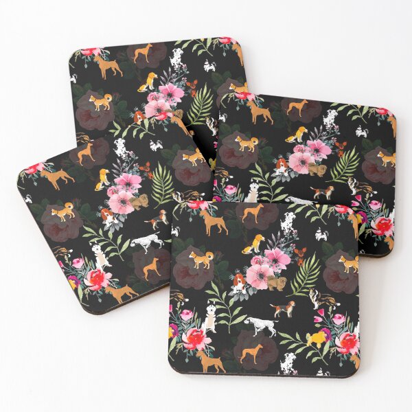 Item preview, Puppies,dogs,pattern,flowers,dog lovers art designed and sold by MariaMarinova.