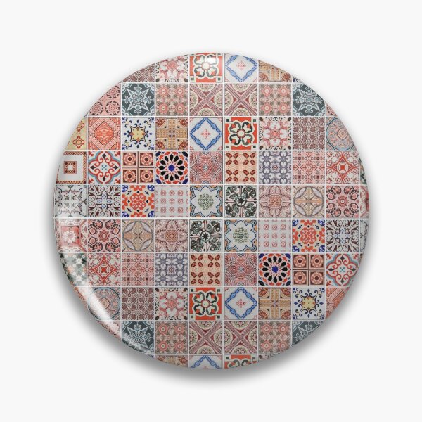 Item preview, Colorful pattern, Portuguese / Spanish patchwork tile design designed and sold by ohaniki.