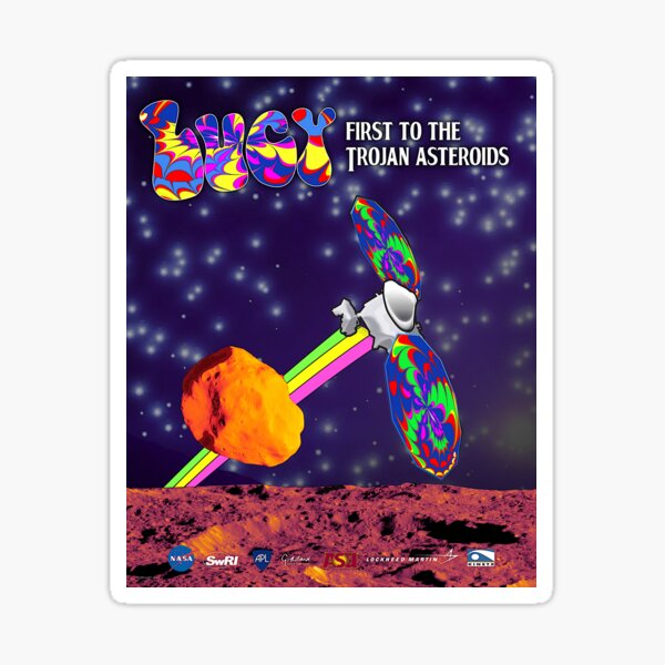 Item preview, NASA Lucy poster Psychedelic designed and sold by SolidEarthArt.