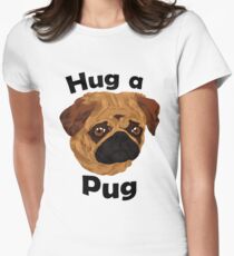 Hug a Pug Women's Fitted T-Shirt