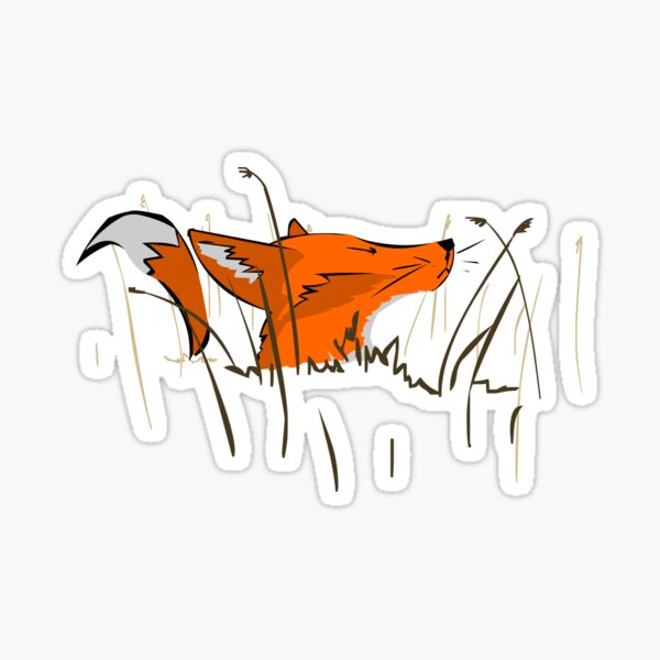 Item preview, Cartoon fox chilling in the bushes designed and sold by Excellionas.