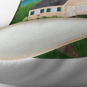 Alternate view of Michigan Lighthouse Throw Pillow