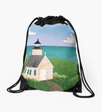 Michigan Lighthouse Drawstring Bag