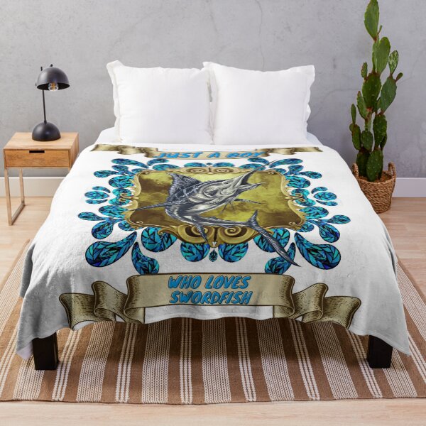 Item preview, Just a boy who loves swordfish - Colorful compositions, art and animals, funny drawings designed and sold by AdvanceDesign.