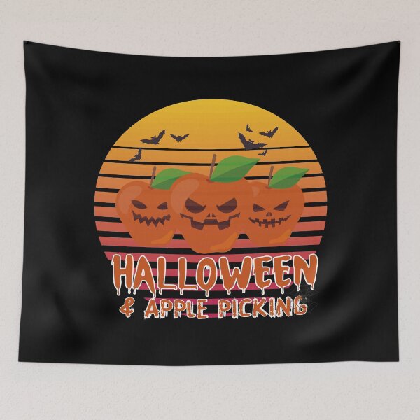 Item preview, Retro Vintage Halloween Apple Picking Spooky Apples Halloween Gift National Apple Day  designed and sold by AstroShop1.