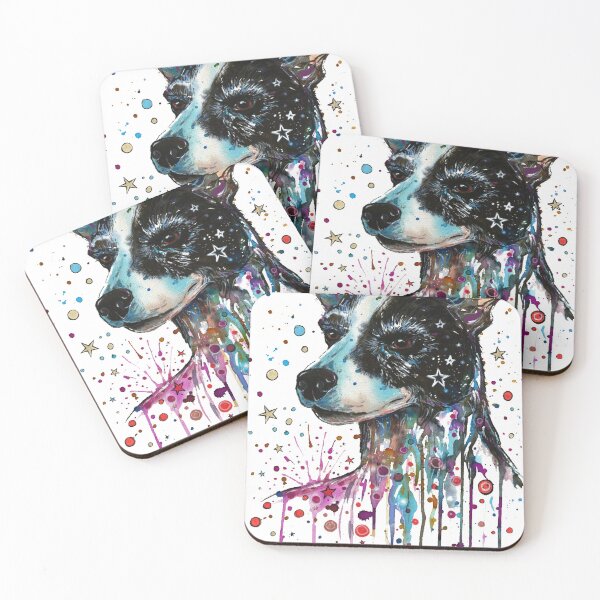 Item preview, White and black dog illustration, Artist Drawing, Portrait of a mad dog, watercolor Painting, animals designed and sold by Moha47.