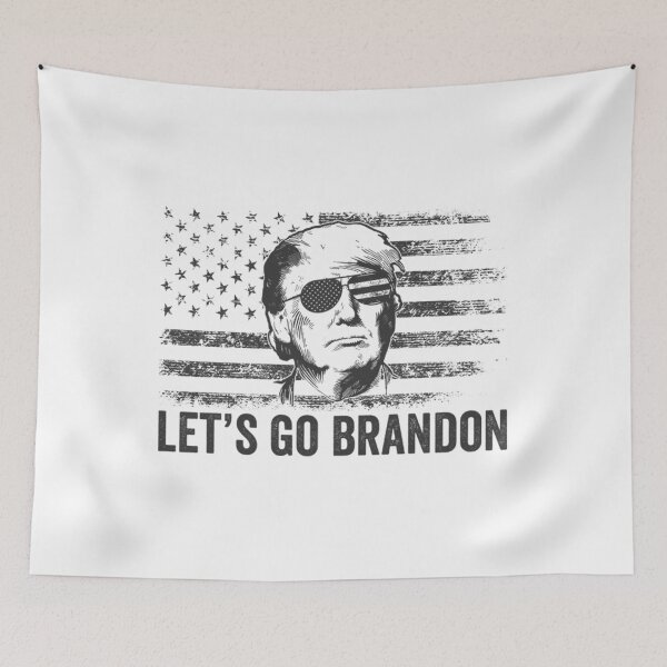 Item preview, Let's Go Brandon Funny Trump American Flag designed and sold by MikkiVEvans.