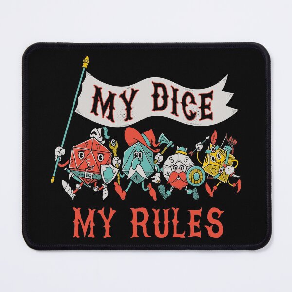 Item preview, My Dice My Rules - Vintage Cartoon Fantasy Dice designed and sold by Nemons.