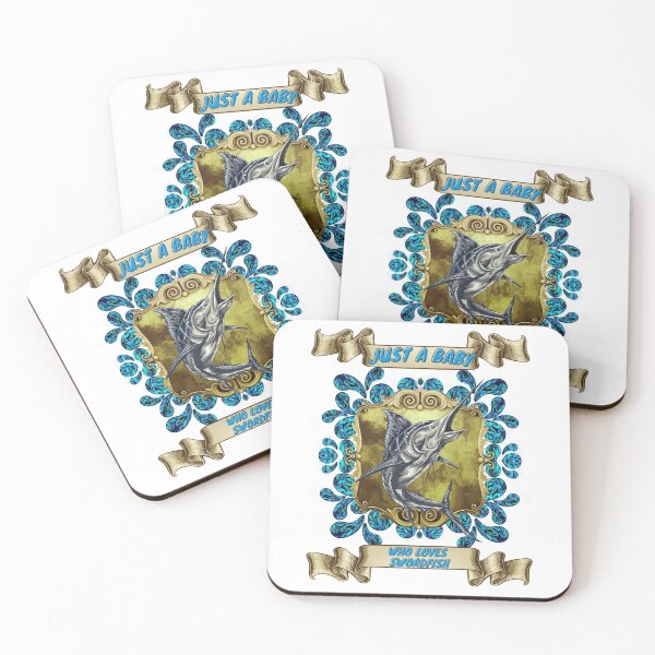 Item preview, Just a baby who loves swordfish - Colorful compositions, art and animals, funny drawings designed and sold by AdvanceDesign.