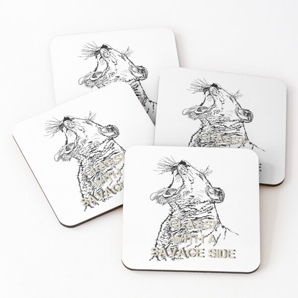 Item preview, Lioness, Classy with a Savage side, Line art quote designed and sold by DebbieJoyArt.