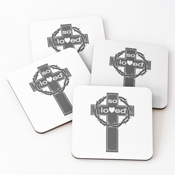 Item preview, Christian Design - So Loved - with Cross and Crown of Thorns designed and sold by simplydesignart.