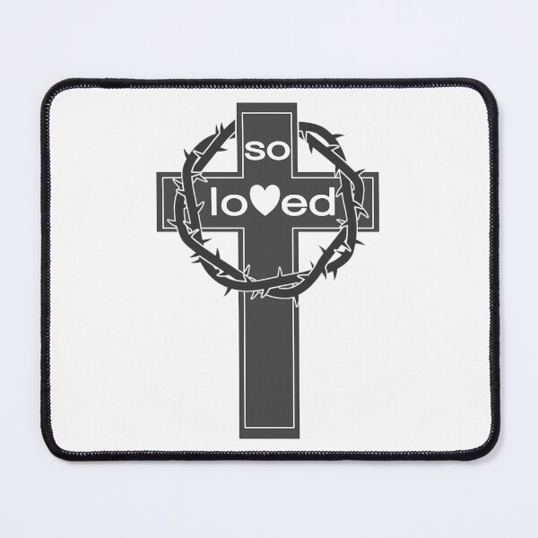Item preview, Christian Design - So Loved - with Cross and Crown of Thorns designed and sold by simplydesignart.