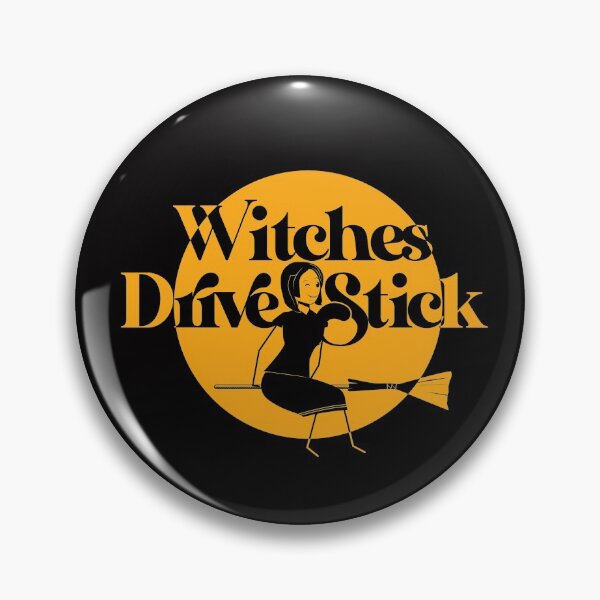 Item preview, Witches Drive Stick Orange and Black designed and sold by DeadlyThreads.