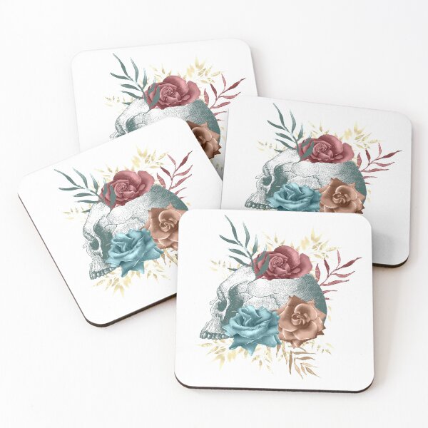 Item preview, Skull With Floral Vintage Boho Style For Men and Women designed and sold by Hartics.