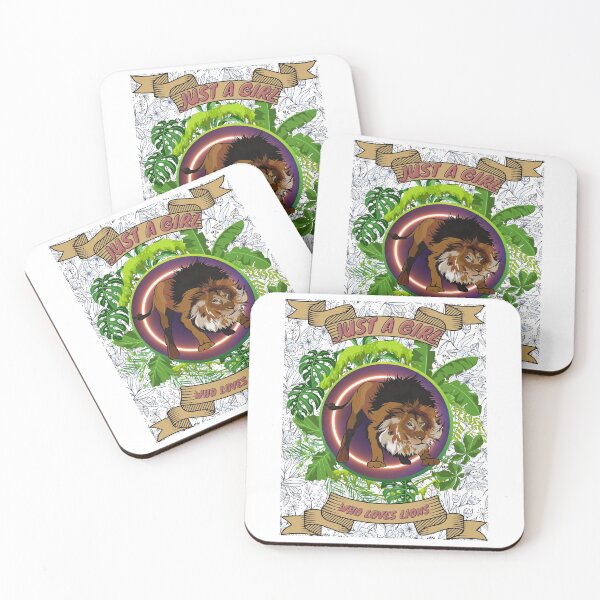 Item preview, Just a girl who loves lions - Colorful compositions, art and animals, funny drawings designed and sold by AdvanceDesign.