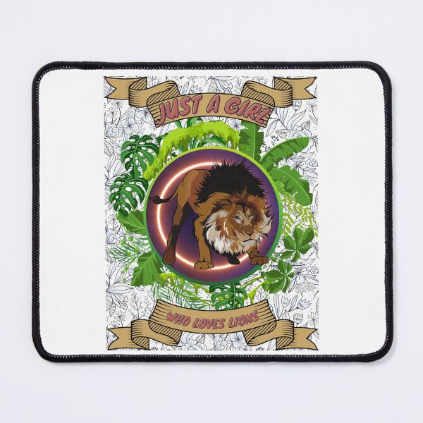 Item preview, Just a girl who loves lions - Colorful compositions, art and animals, funny drawings designed and sold by AdvanceDesign.