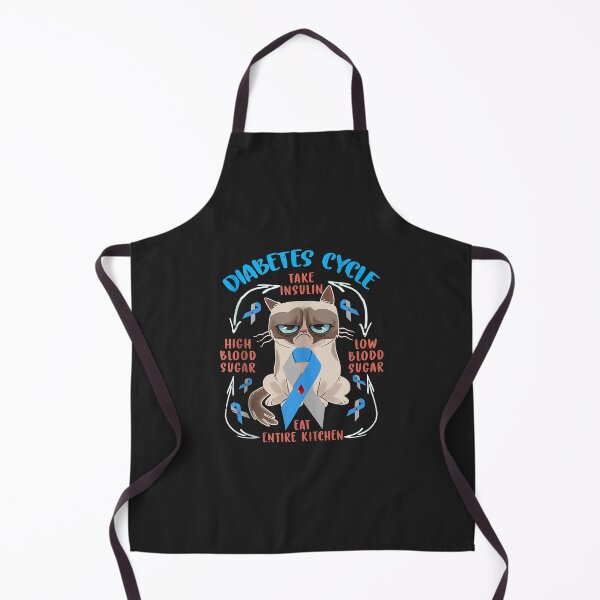 Item preview, Diabetes Cycle Diabetes Awareness Funny Cat Gray Blue designed and sold by kataddiexmz.