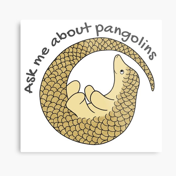 Ask me about pangolins  Metal Print