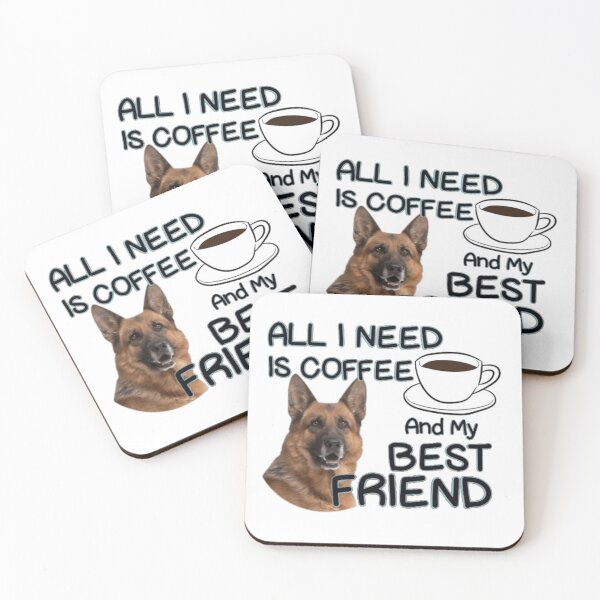 Item preview, Coffee & Friendship-German Shepherd  designed and sold by designbyjodyb.