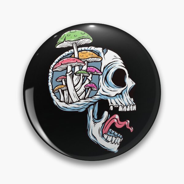 Item preview, mycology,Mushroom skull designed and sold by itwasallmydream.