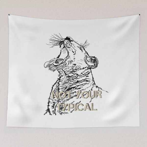 Item preview, Lioness, Not your Typical, Line art quote designed and sold by DebbieJoyArt.