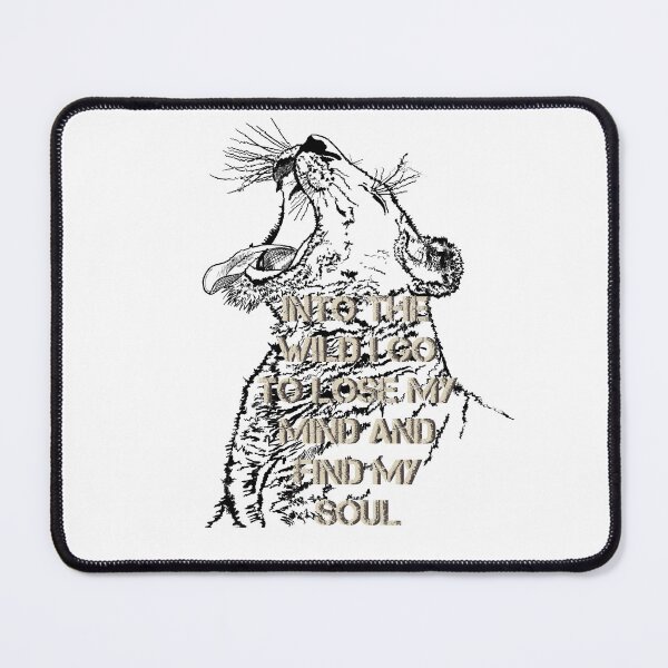 Item preview, Lioness, Into the wild I go to lose my mind and find my soul, Line art quote designed and sold by DebbieJoyArt.
