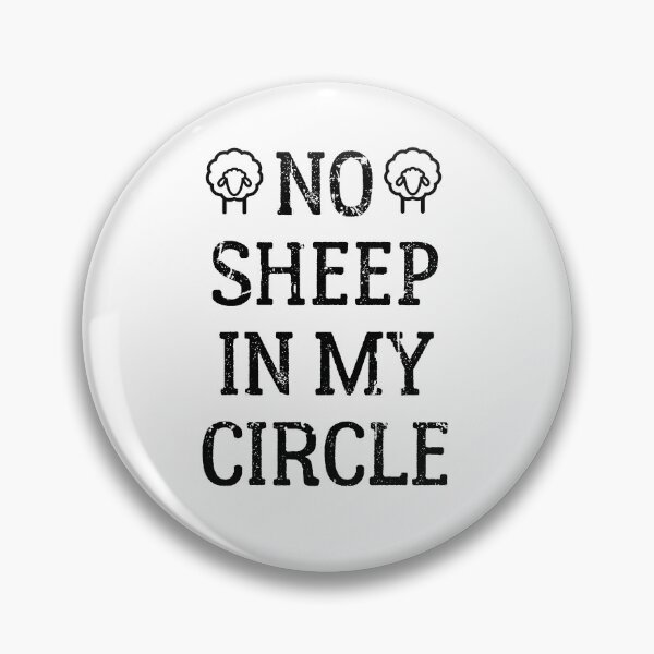 Item preview, No Sheep In My Circle Funny Quote Vintage Retro designed and sold by zedesigner-.