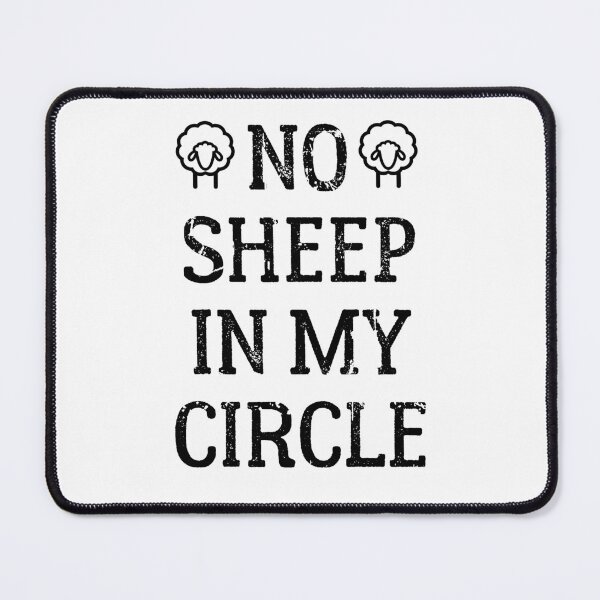 Item preview, No Sheep In My Circle Funny Quote Vintage Retro designed and sold by zedesigner-.