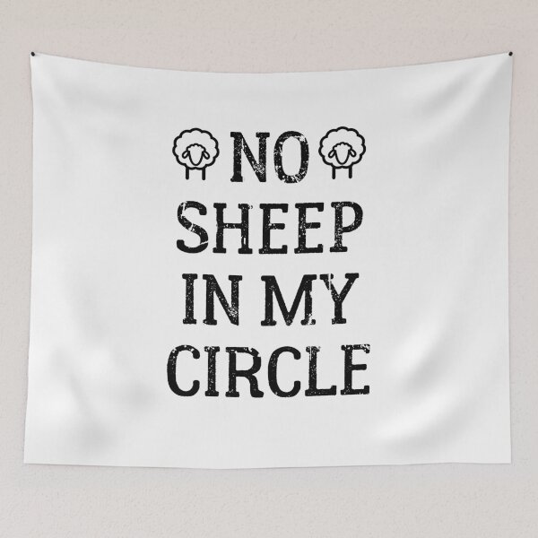 Item preview, No Sheep In My Circle Funny Quote Vintage Retro designed and sold by zedesigner-.
