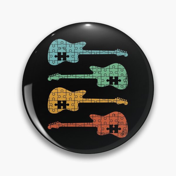 Item preview, Offset Style Electric Guitar Puzzle Cool Retro Colors designed and sold by nightsworthy.