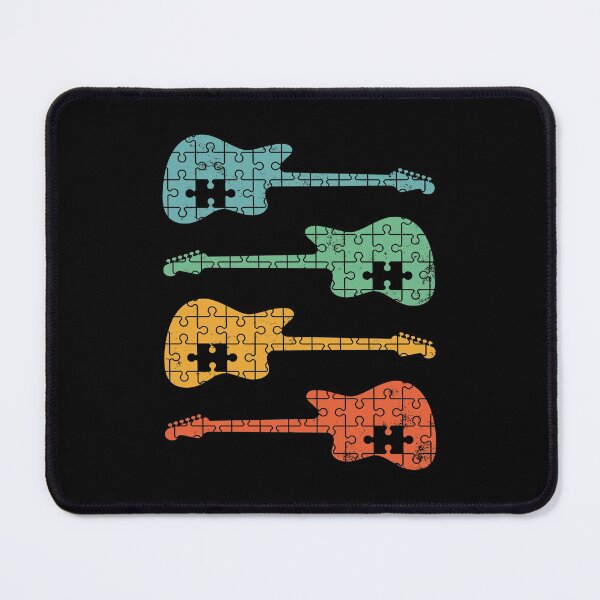 Item preview, Offset Style Electric Guitar Puzzle Cool Retro Colors designed and sold by nightsworthy.