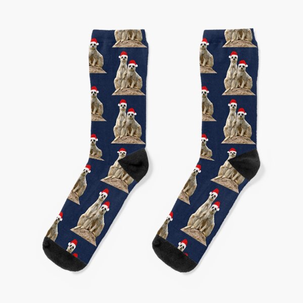 Merry Christmas Meerkats 2 Socks