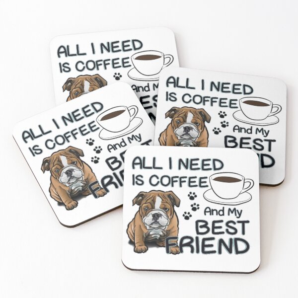 Item preview, Coffee & Friendship-English Bulldog designed and sold by designbyjodyb.