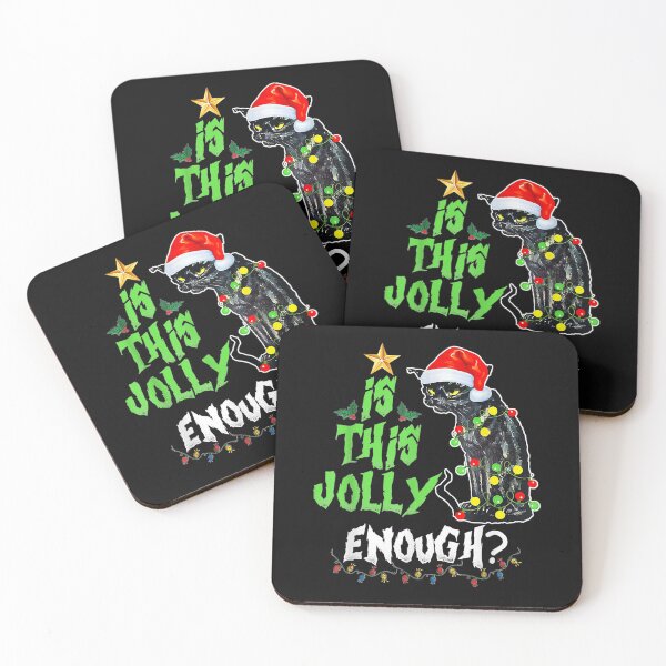 Item preview, Is This Jolly Enough Noel Black Cat Merry Christmas designed and sold by DamontezCriger.