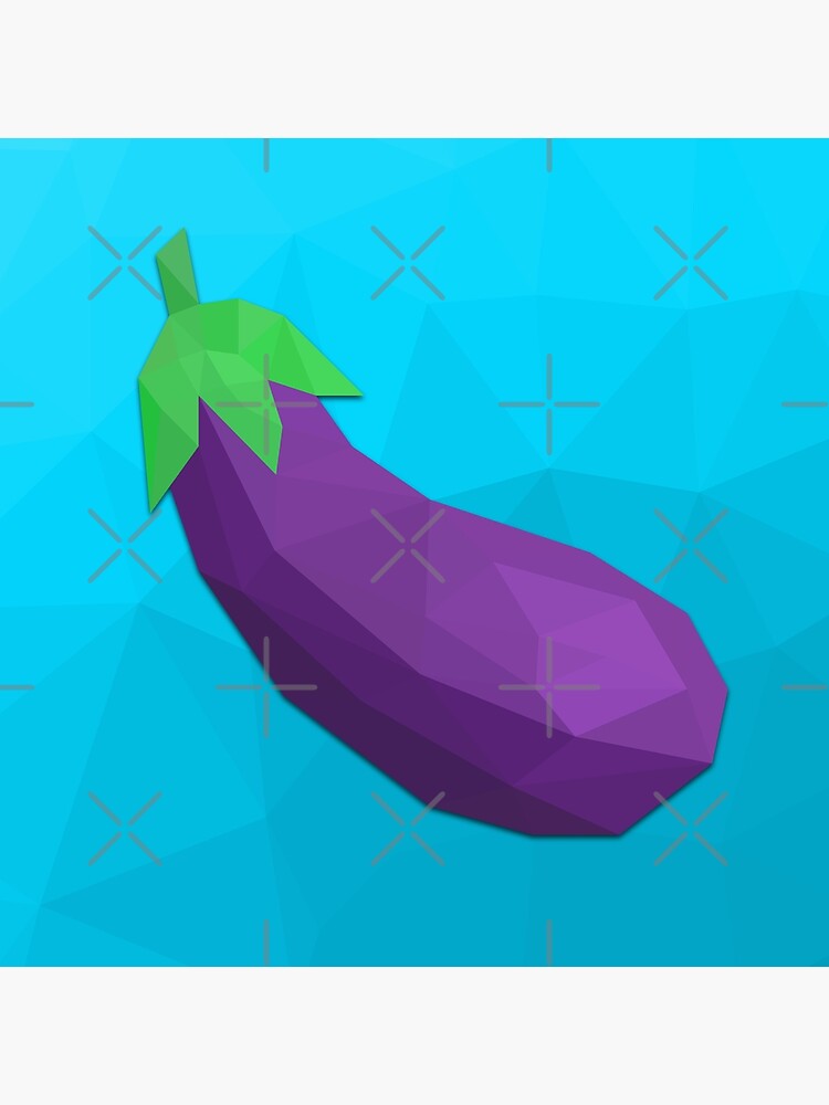 "Eggplant Emoji" Poster for Sale by RexusArt Redbubble